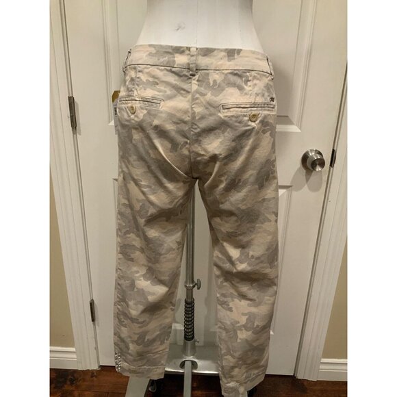 Mason’s Forte Dei Marmi Jaqueline Curvie Tan Camo Studded Pants, Size 42 (Italy) - Picture 5 of 10
